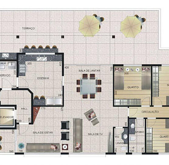 Ed. Joan Miró - Apartamento 201 área privativa